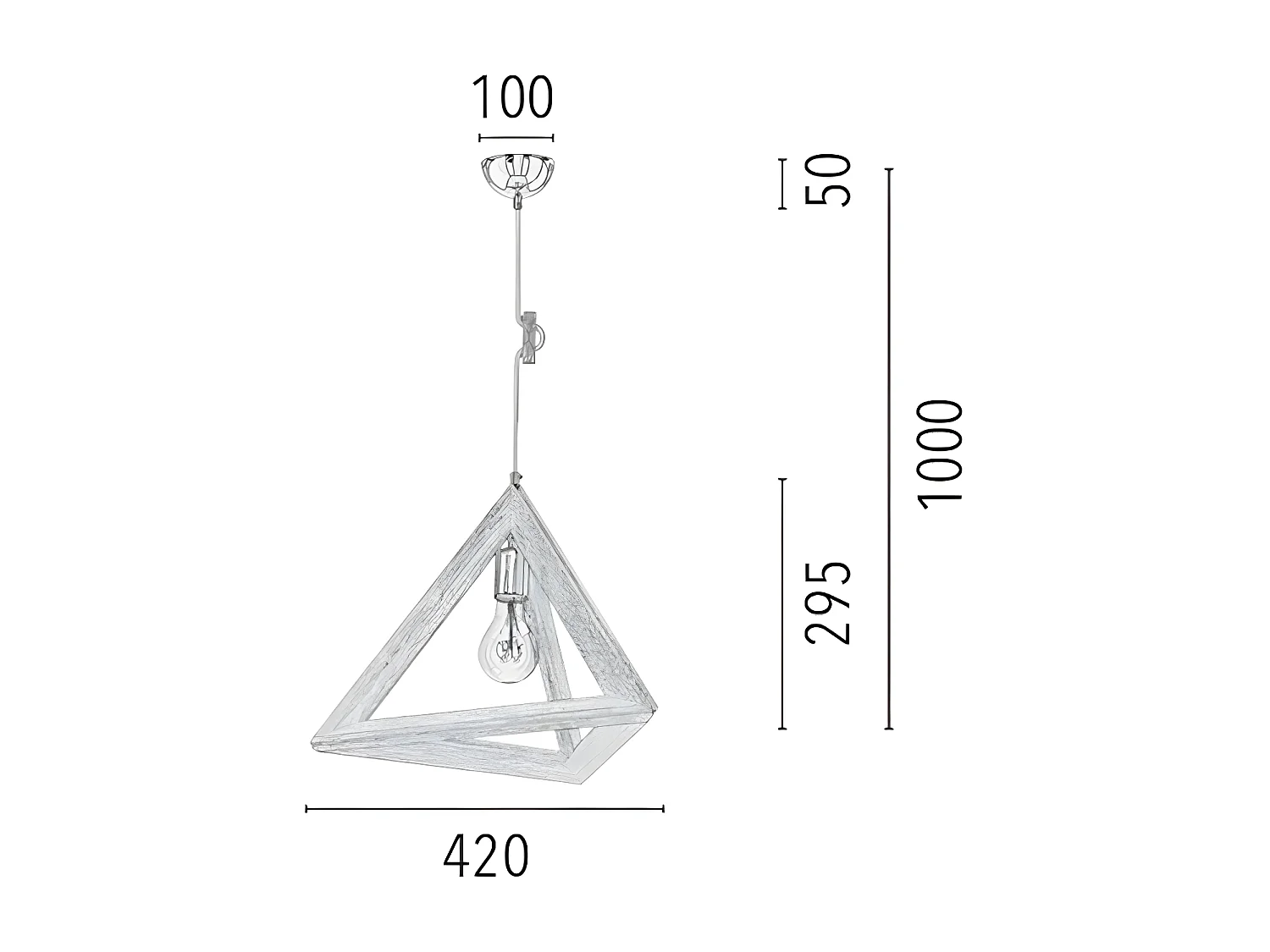 Suspension Trigonon, Marron, 42x17x24 cm, EPIKASA