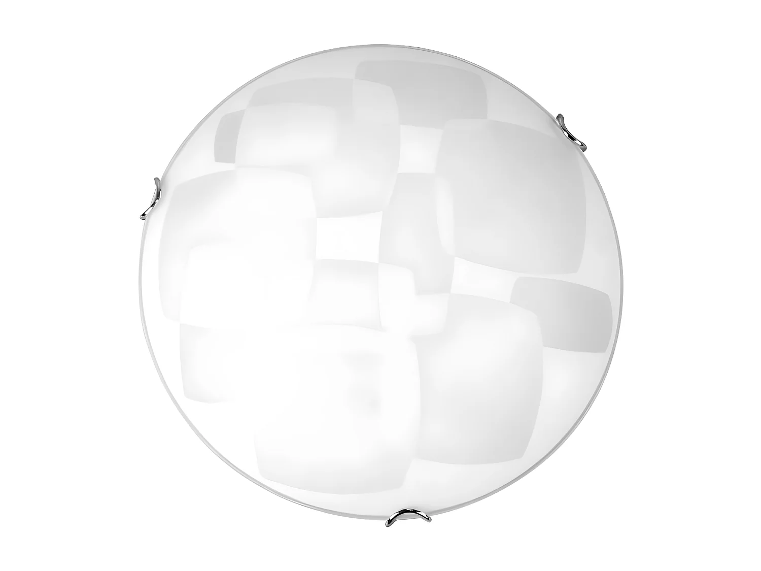 Plafonnier Chicago, Blanc, 40x40x11 cm, EPIKASA