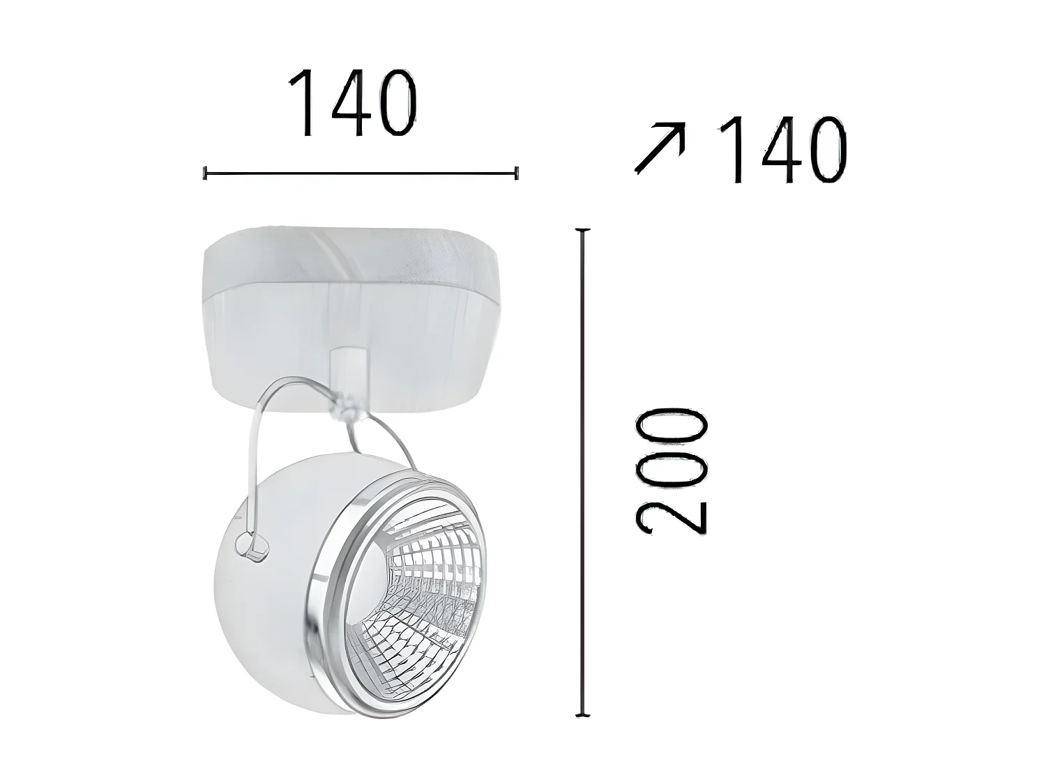 Candeeiro Ball, Castanho, 14x14x20 cm, EPIKASA