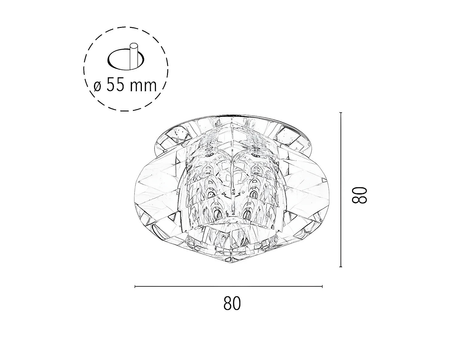 Spot Cristaldream - Zilver - 12x8x8 cm - EPIKASA