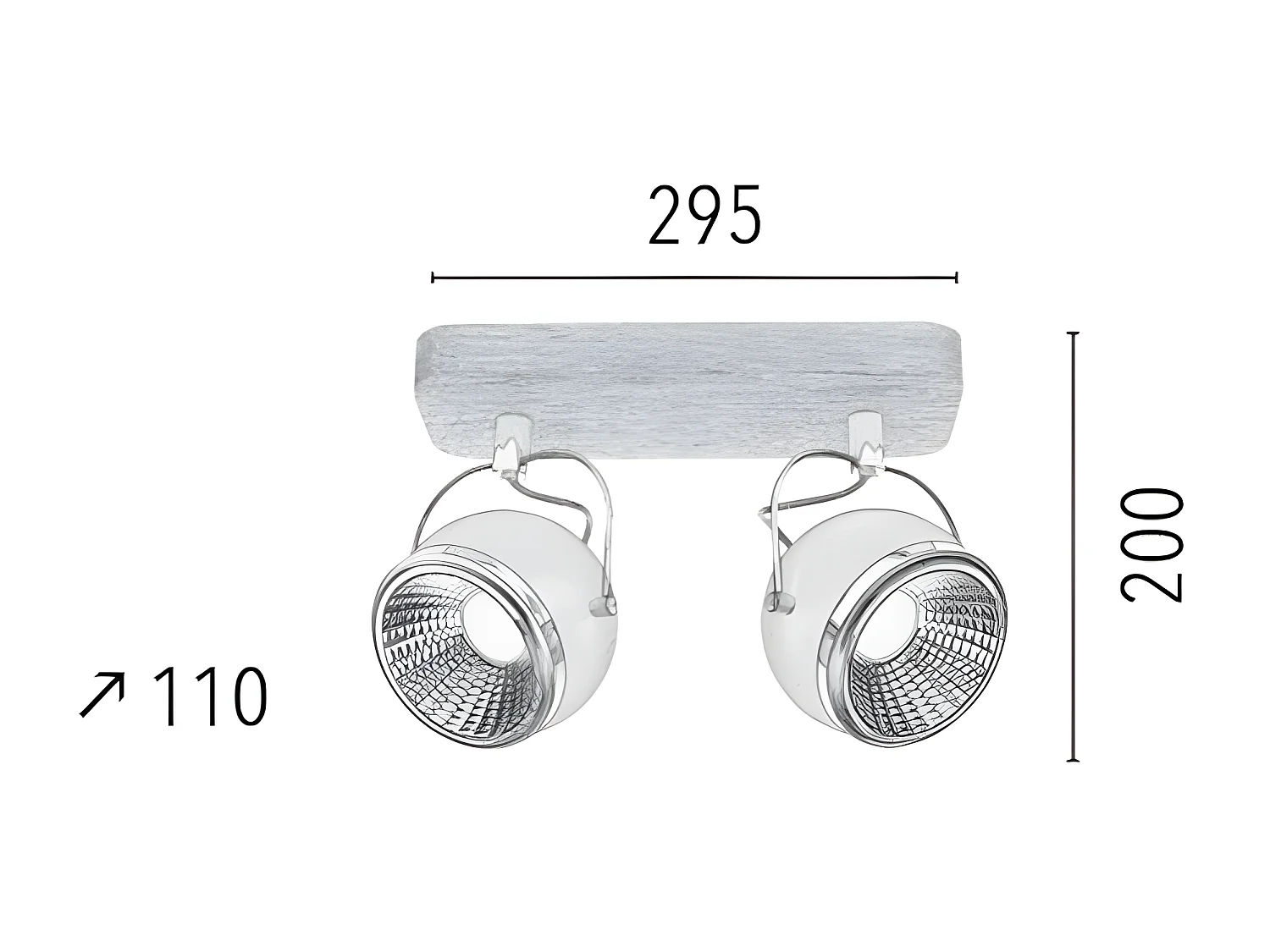 Plafonnier Ball, Marron, 29,5x11x20 cm, EPIKASA