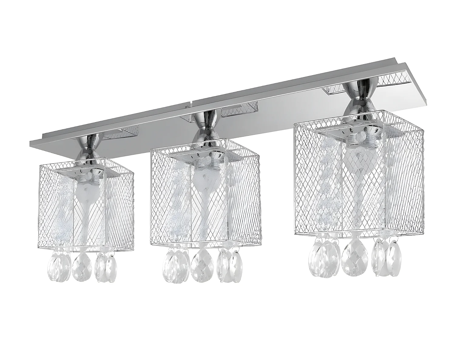 Candeeiro de Teto Gracja, Prata, 65x15x26 cm, EPIKASA