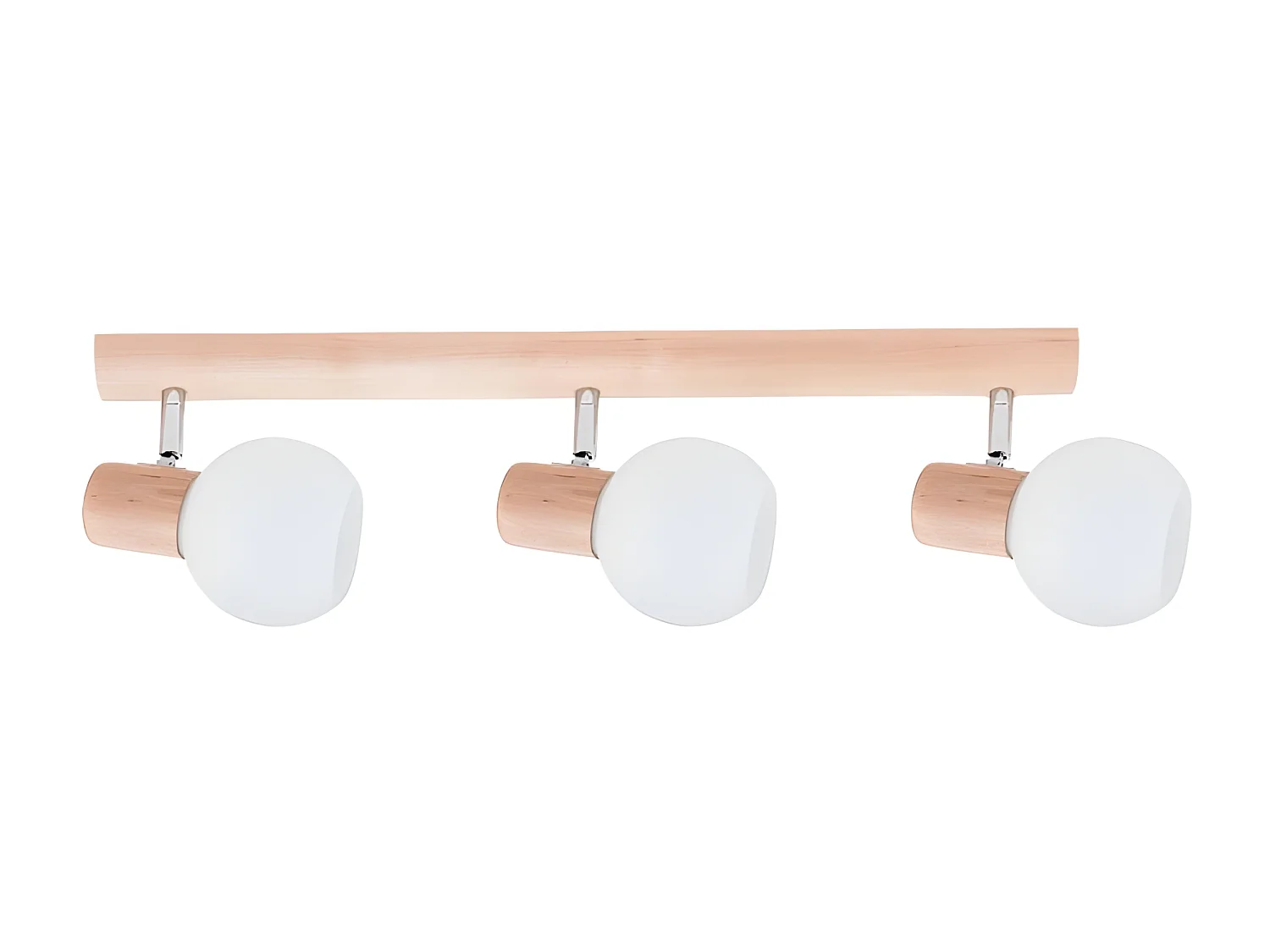 Lámpara de Techo Karin, Roble, Cromo, Blanco, 52x9,5x14,5 cm, EPIKASA