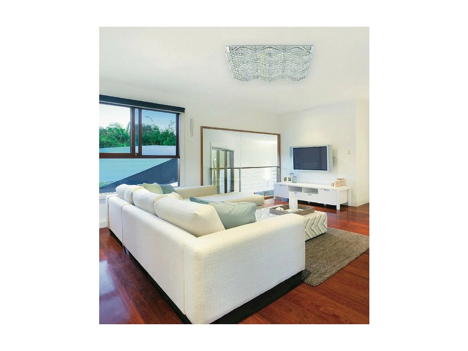 Candeeiro de Teto Spindle, Prata, 61x33,5x10 cm, EPIKASA