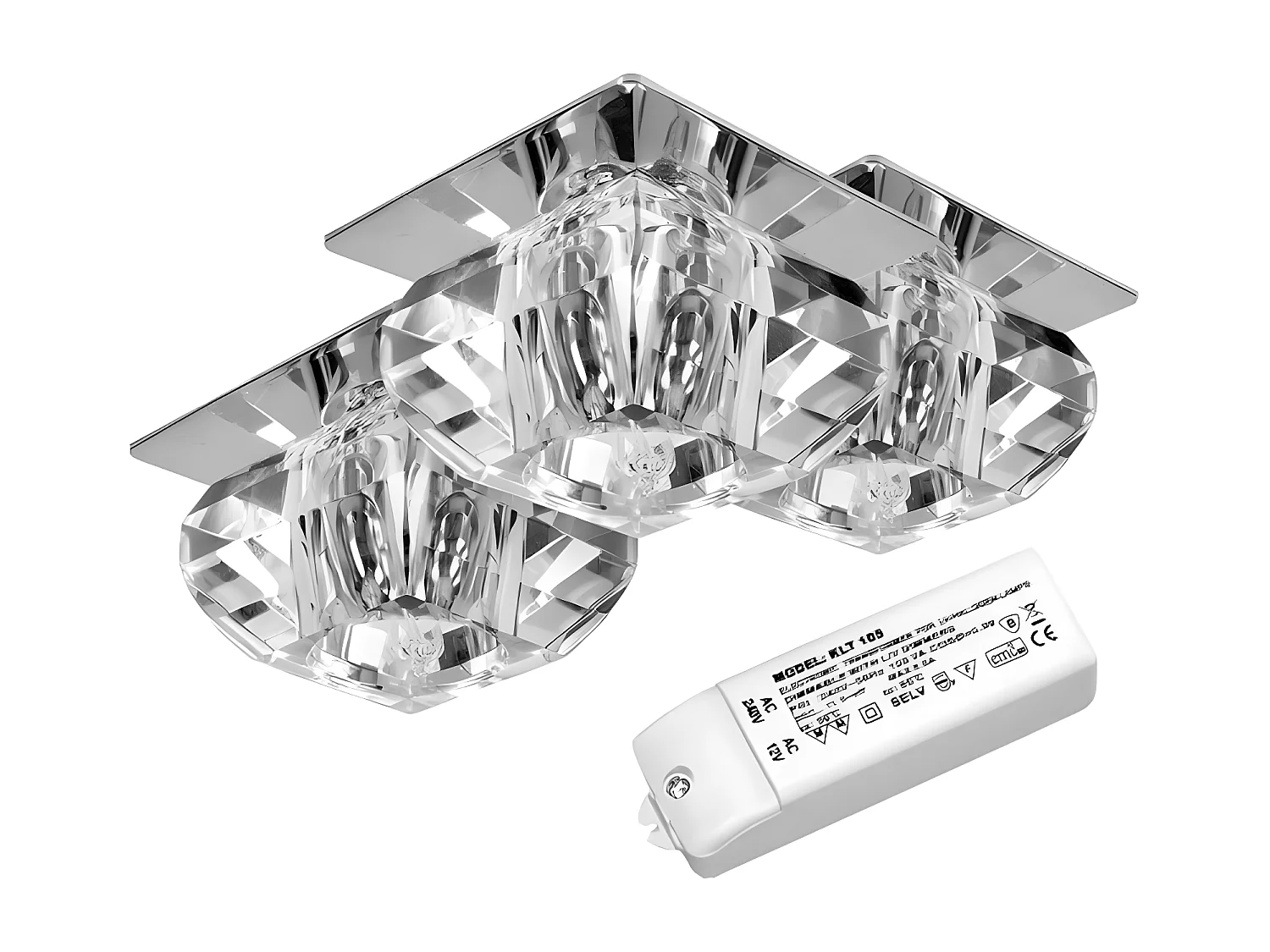 Spot d'Intérieur Cristaldream, Argent, 60x60x35 cm, EPIKASA