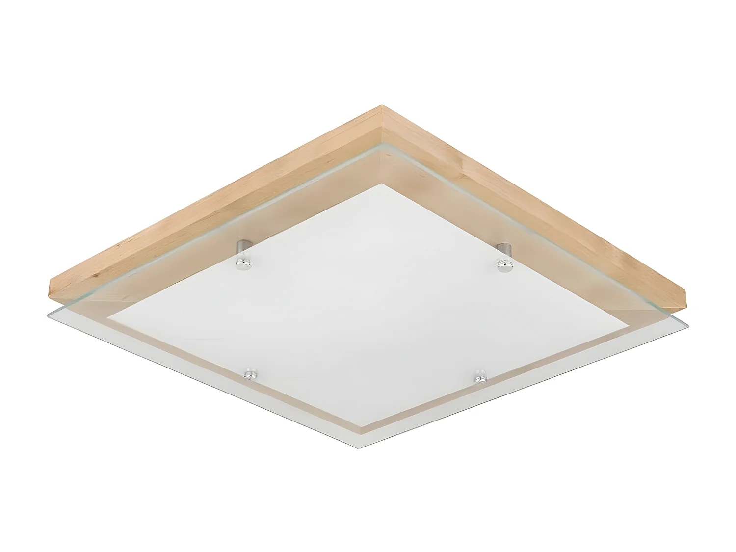 Lampa Sufitowa Finn, Brązowy, 40x40x6,5 cm, EPIKASA