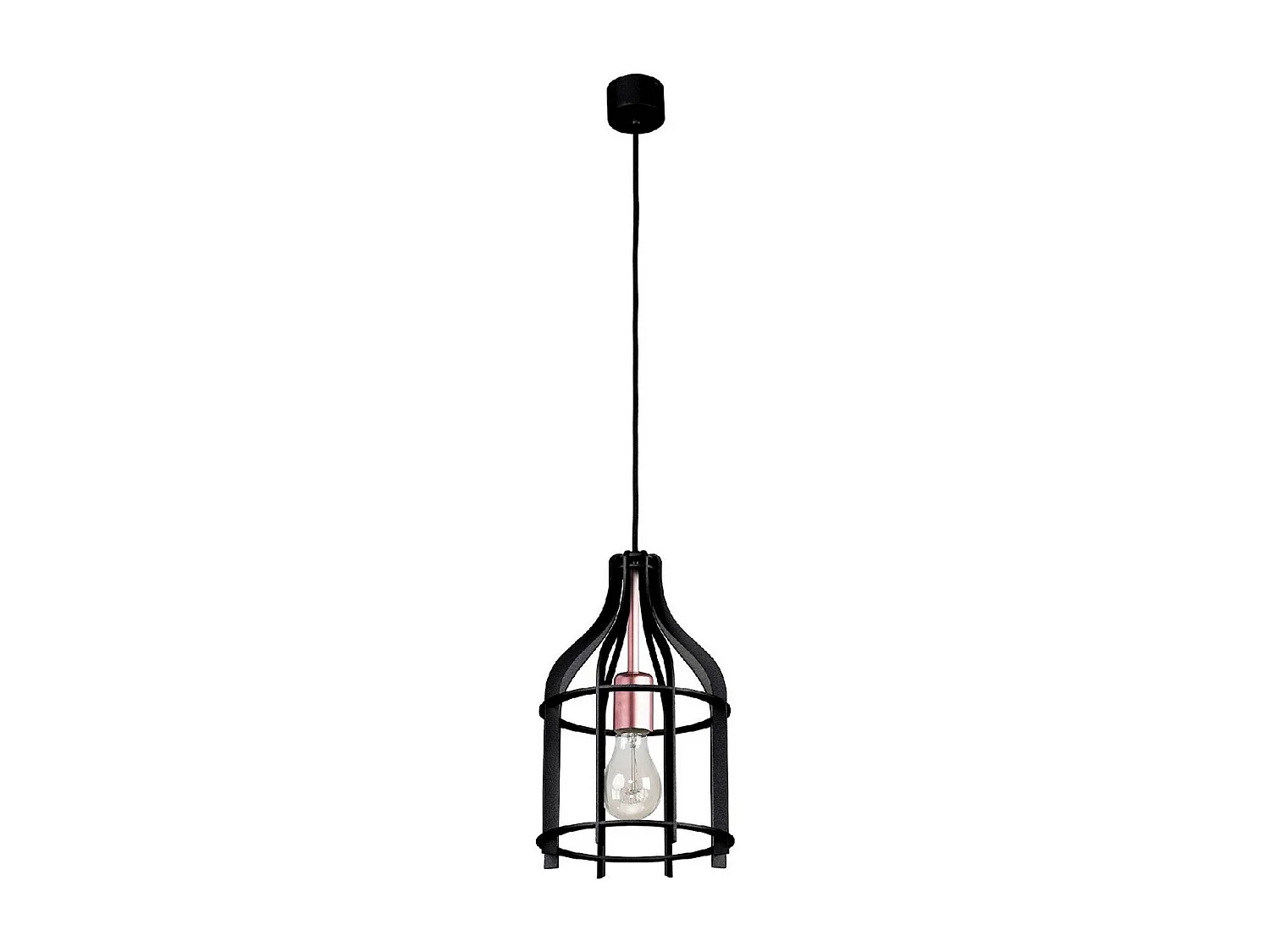 Candeeiro Suspenso Riana, Preto, 20,5x6x110 cm, EPIKASA