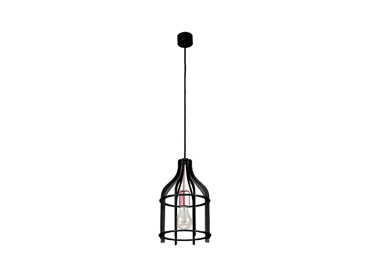 Candeeiro Suspenso Riana, Preto, 20,5x6x110 cm, EPIKASA