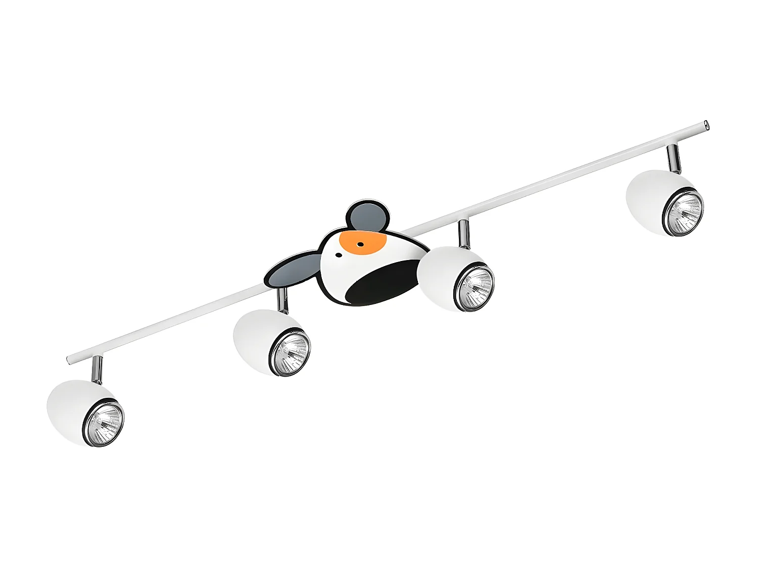 Candeeiro de Teto Doggy,Kids, Prata, 79x12,5x12,5 cm, EPIKASA