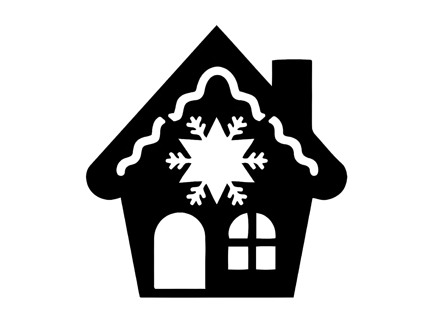 Dekoracja Metalowa Piernik 1, Czarny, 38x1,5x40 cm, EPIKASA