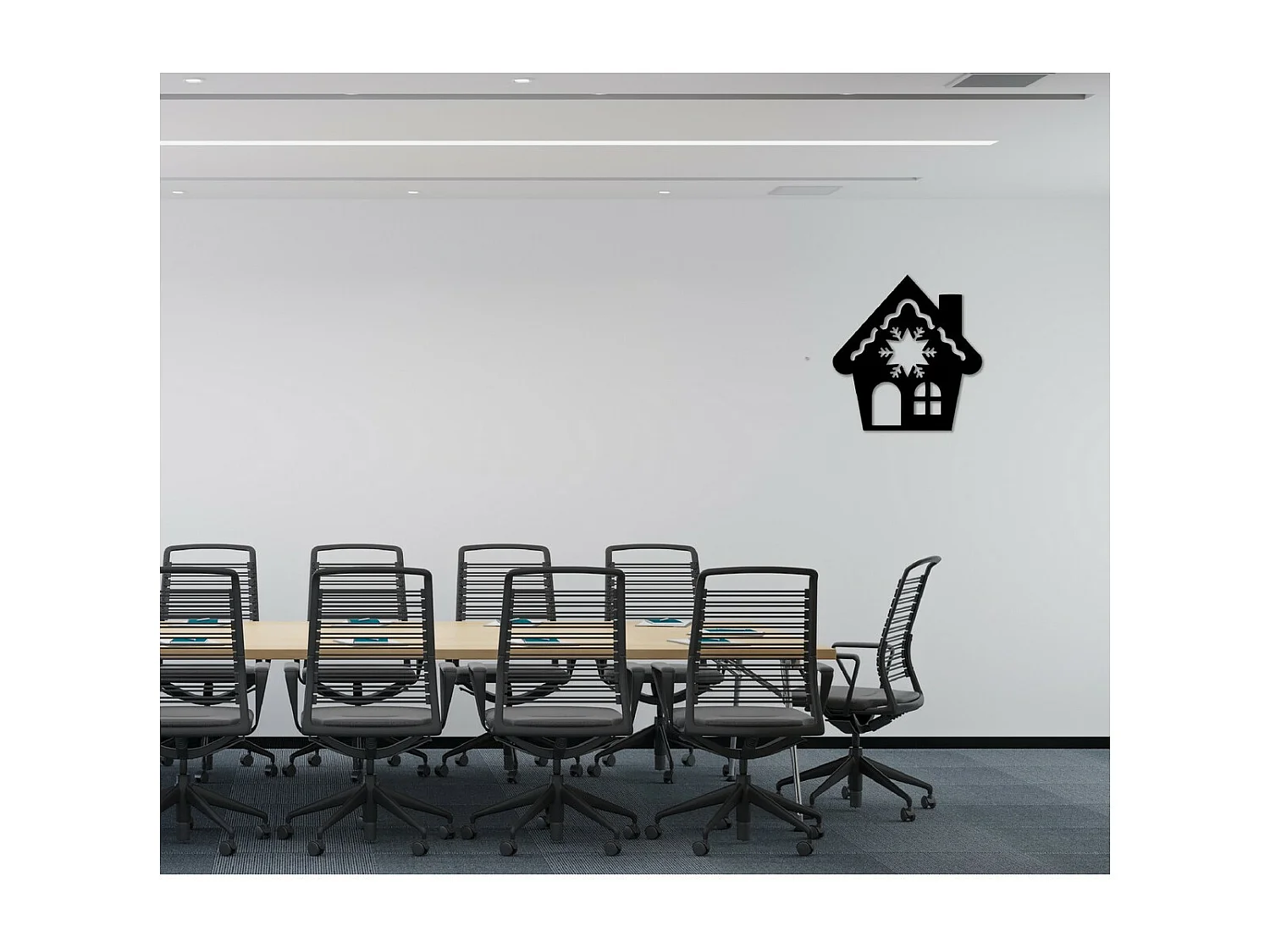 Dekoracja Metalowa Piernik 1, Czarny, 38x1,5x40 cm, EPIKASA