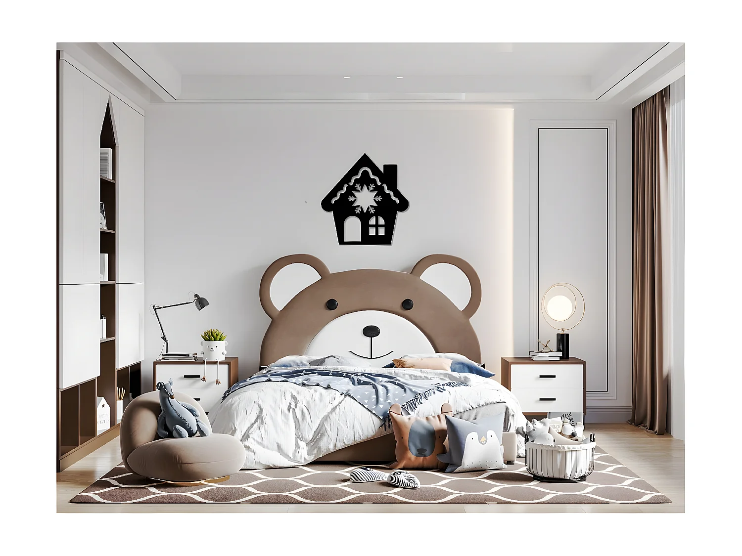 Dekoracja Metalowa Piernik 1, Czarny, 38x1,5x40 cm, EPIKASA