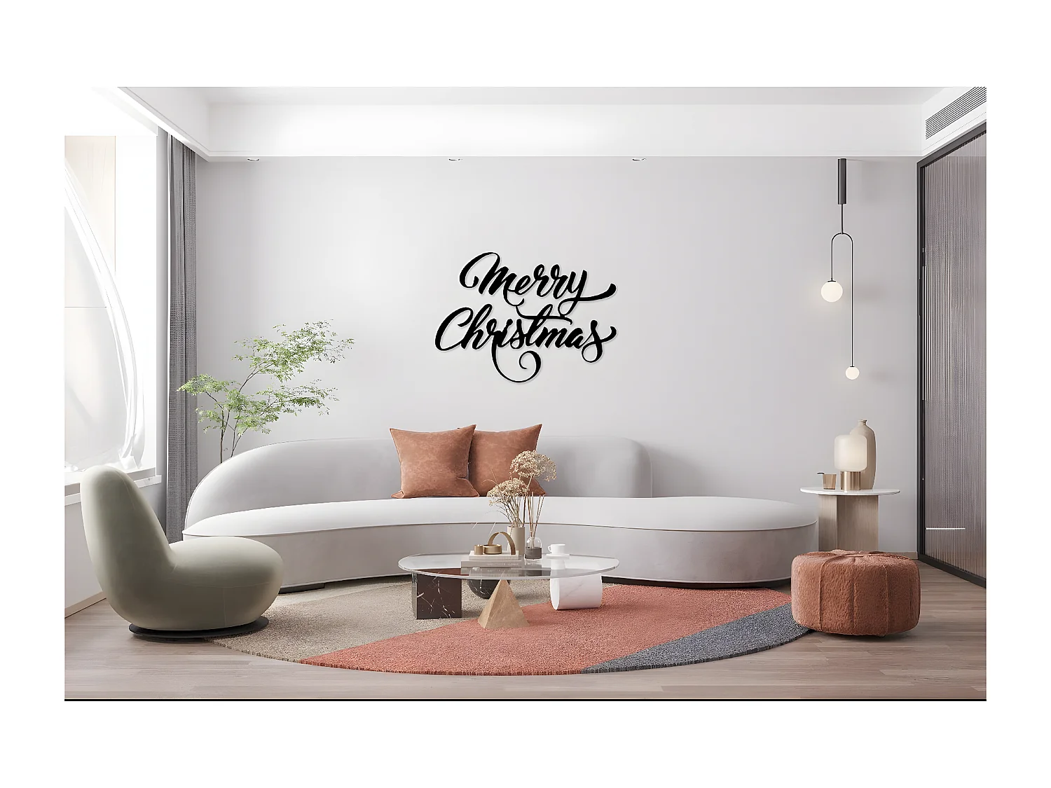 Dekoracja Metalowa Ojciec Gwiazdka 5, Czarny, 60x1,5x43 cm, EPIKASA