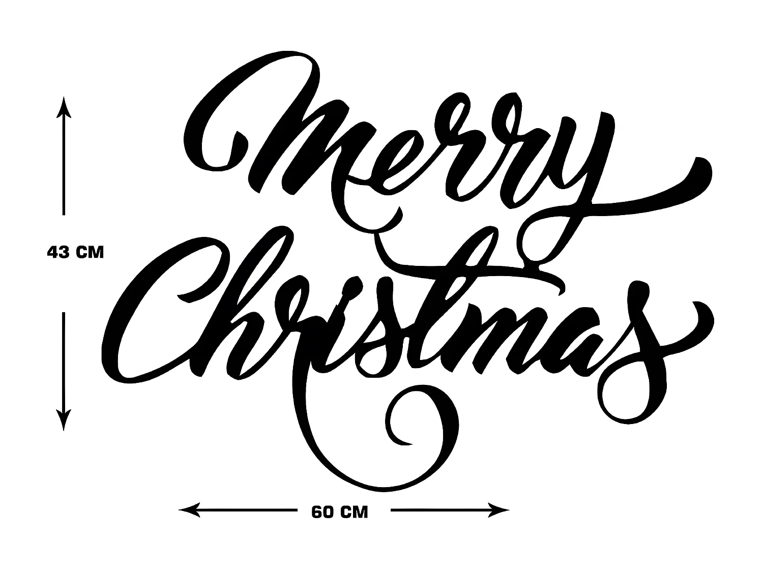 Dekoracja Metalowa Ojciec Gwiazdka 5, Czarny, 60x1,5x43 cm, EPIKASA