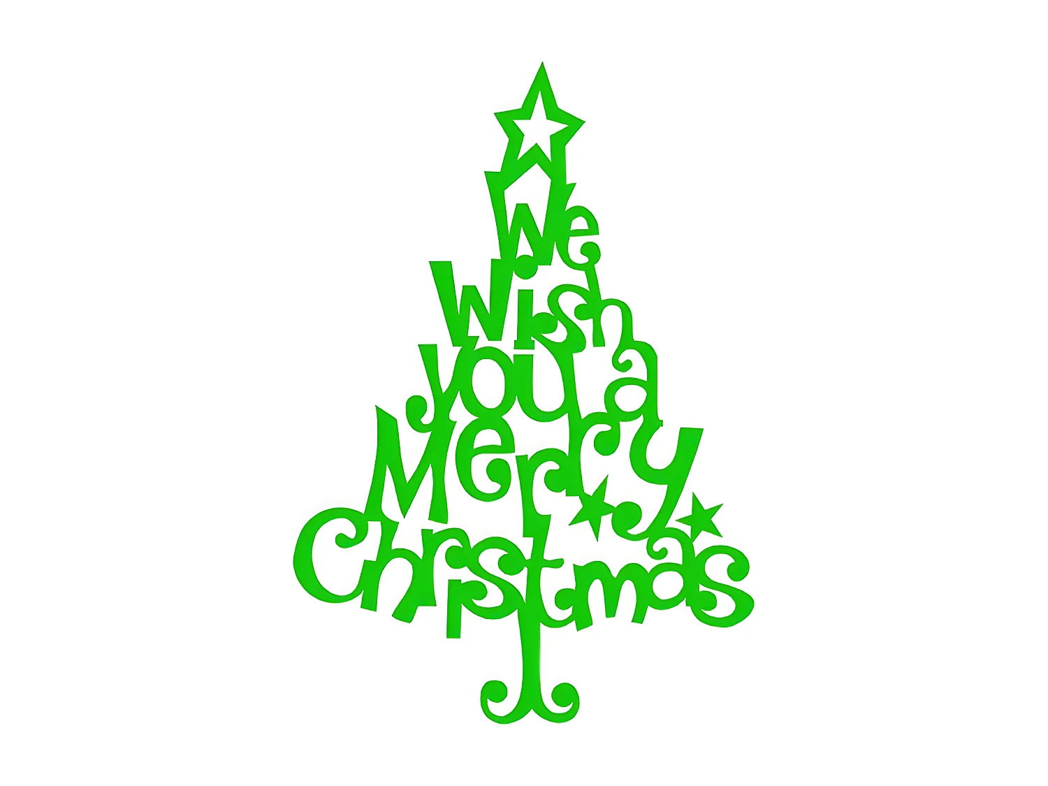 Décoration en Métal Joyeux Noël 12, Vert, 70x1,5x100 cm, EPIKASA