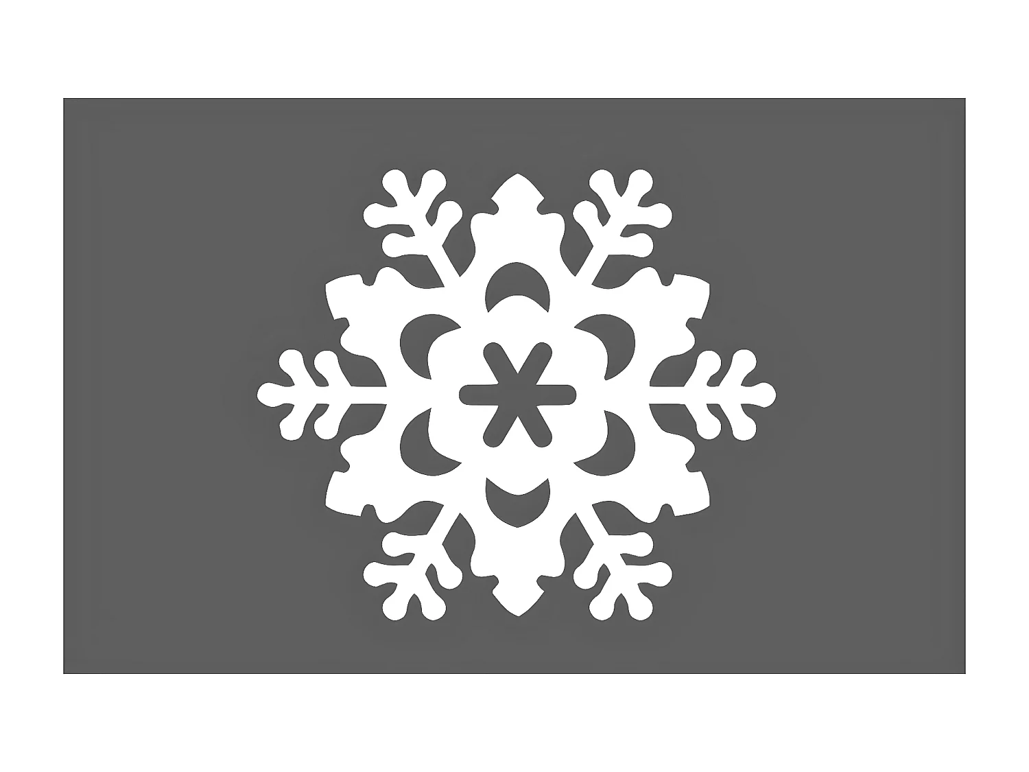 Decorazione in Metallo Fiocco di Neve 5, Bianco, 50x1,5x44 cm, EPIKASA