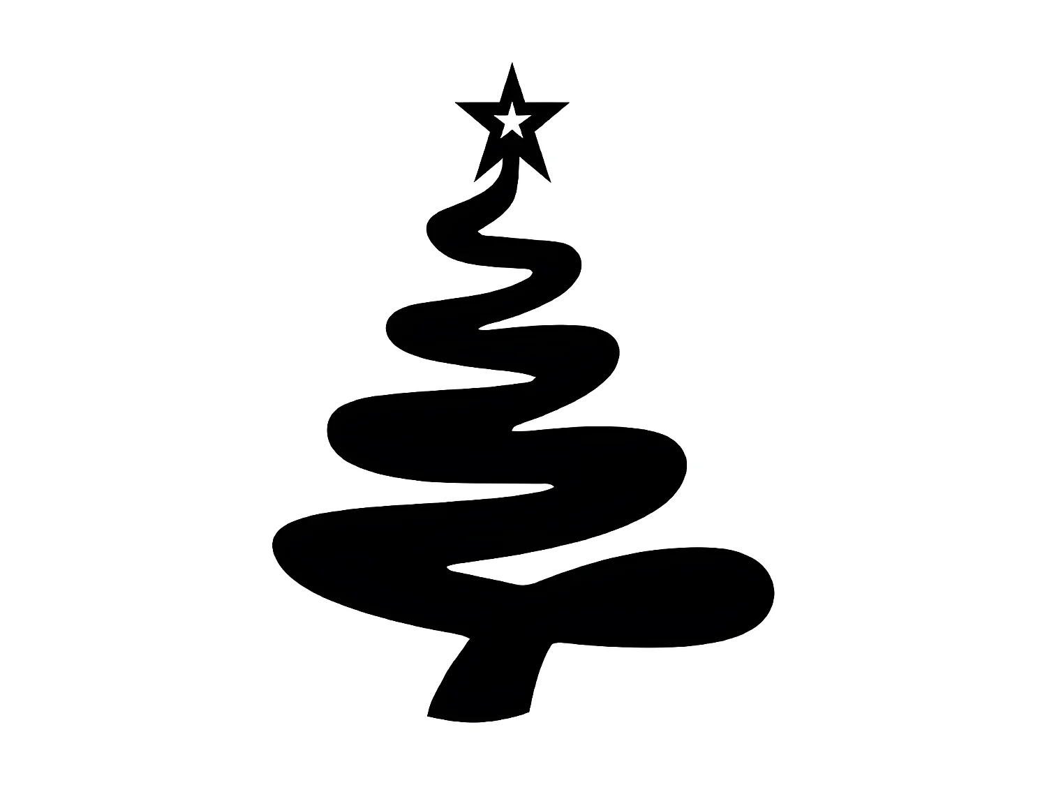 Décoration en Métal Arbre de Noël 2, Noir, 71x1,5x93 cm, EPIKASA