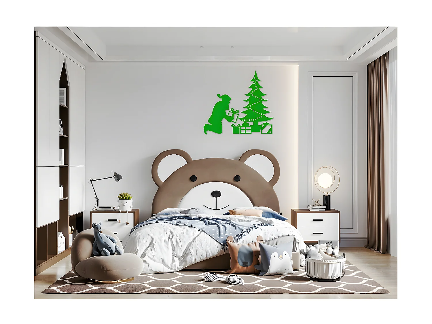 Dekoracja Metalowa Ojciec Gwiazdka 1, Zielony, 90x1,5x82 cm, EPIKASA