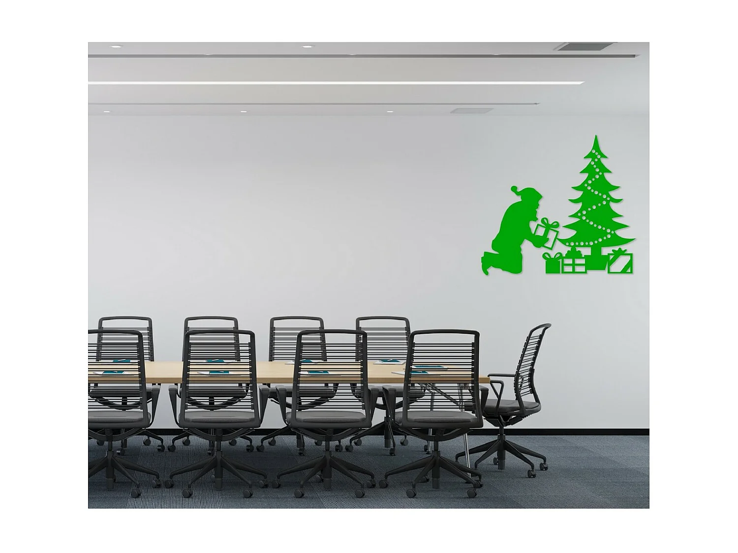 Dekoracja Metalowa Ojciec Gwiazdka 1, Zielony, 90x1,5x82 cm, EPIKASA