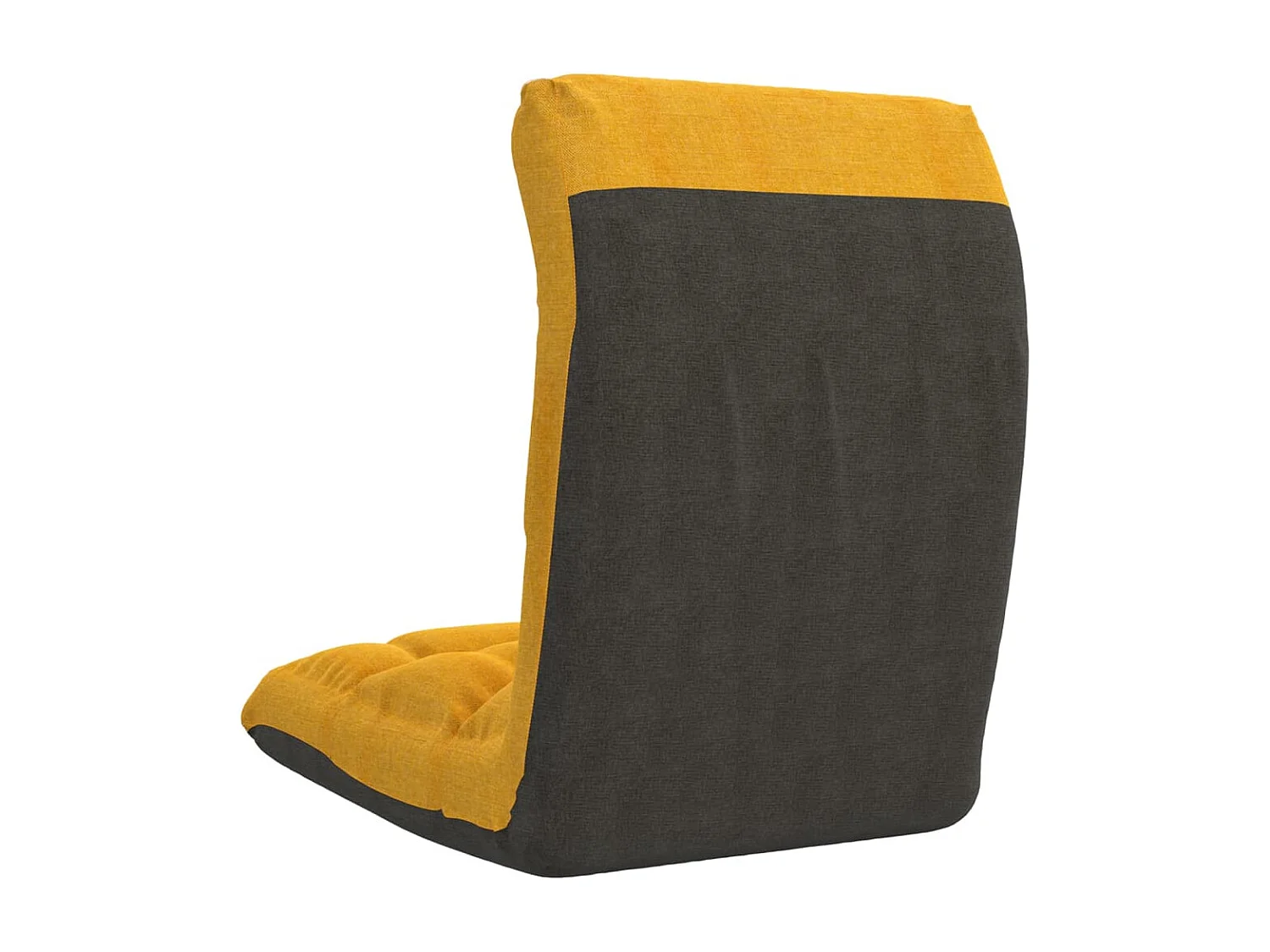 Chaise pliable de sol Jaune moutarde Tissu