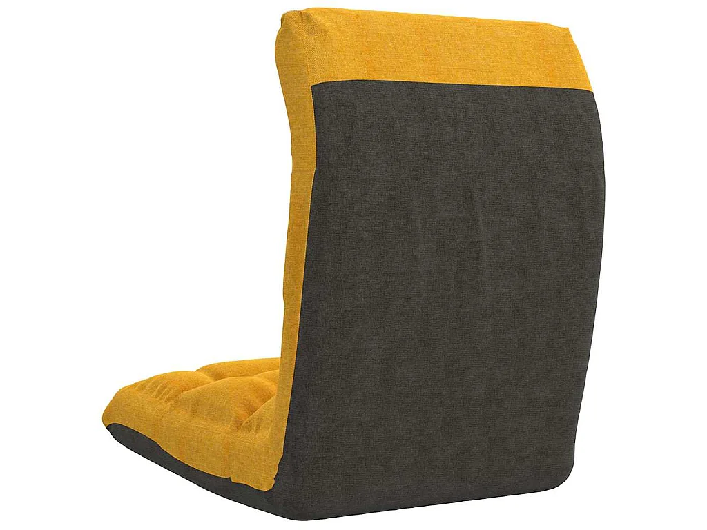 Chaise pliable de sol Jaune moutarde Tissu