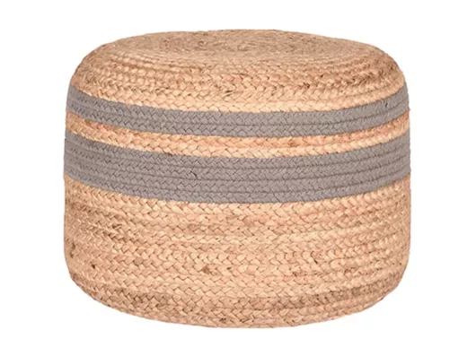 Kauf Unique LABEL51 Pouf Geflochtene Jute Grau und Natur