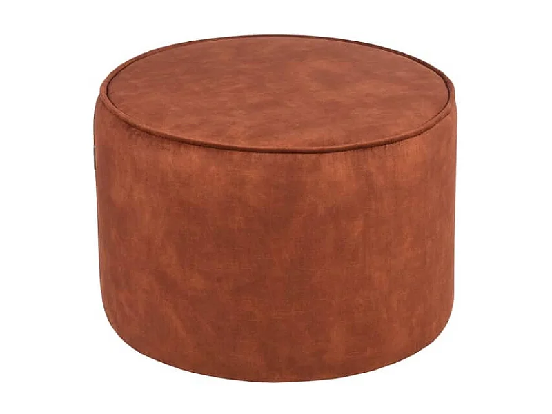 LABEL51 Pouf Tibo 55x55x40 cm Rostbraun Velours