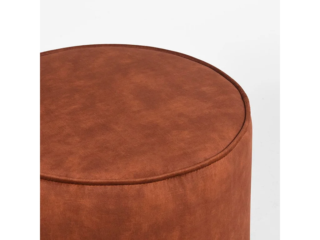 Pouf Tibo 55x55x40 cm Rouille Velours