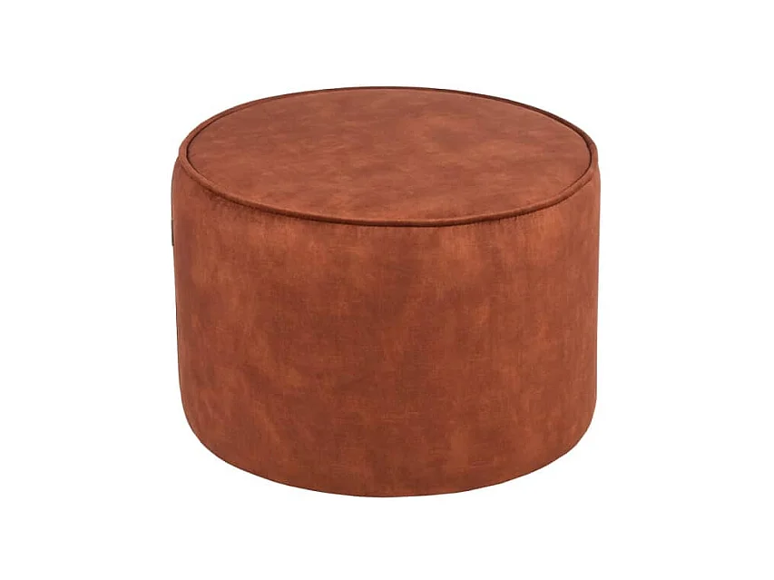 Pouf Tibo 55x55x40 cm Rouille Velours