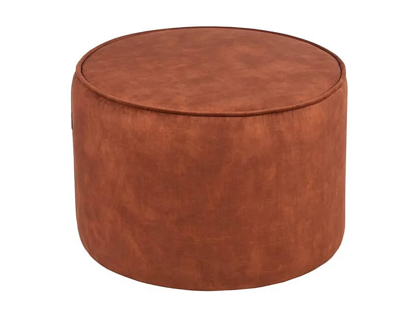 Pouf Tibo 55x55x40 cm Rouille Velours