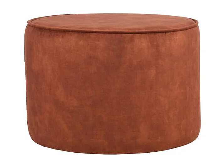 Pouf Tibo 55x55x40 cm Rouille Velours