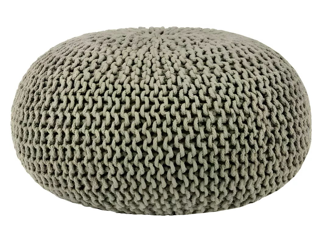 Kauf Unique LABEL51 Pouf Gestrickt Baumwolle L Olivgrün