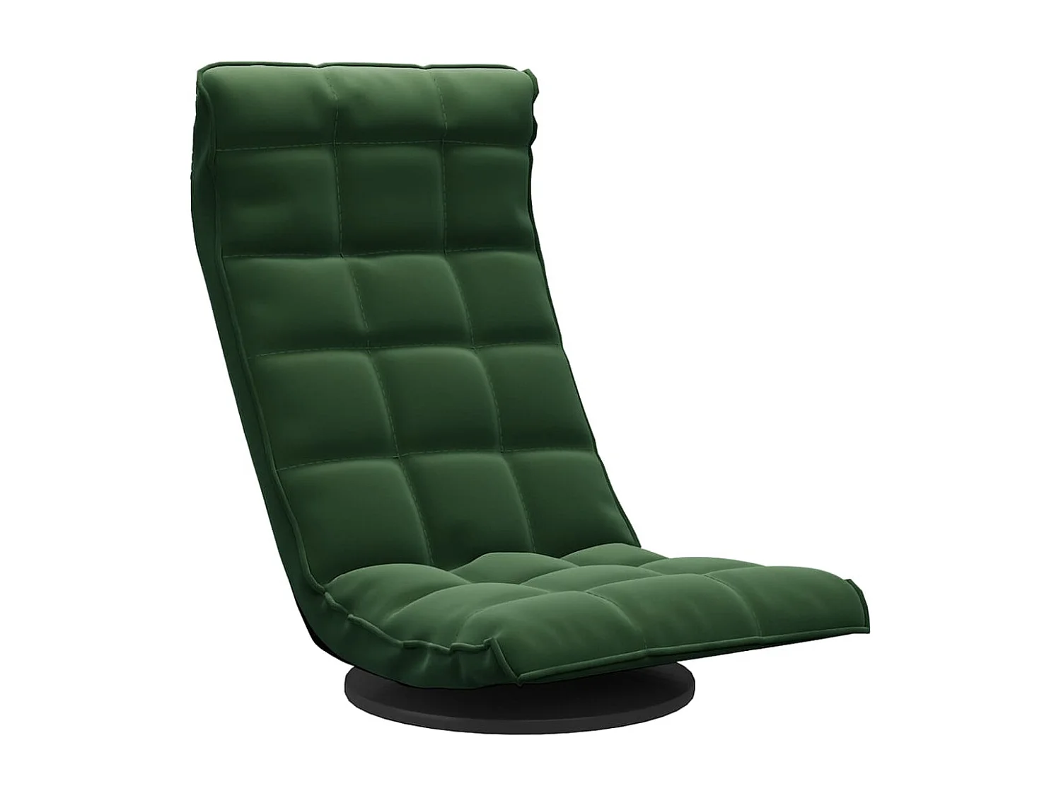 Chaise de sol pivotante Vert foncé Velours