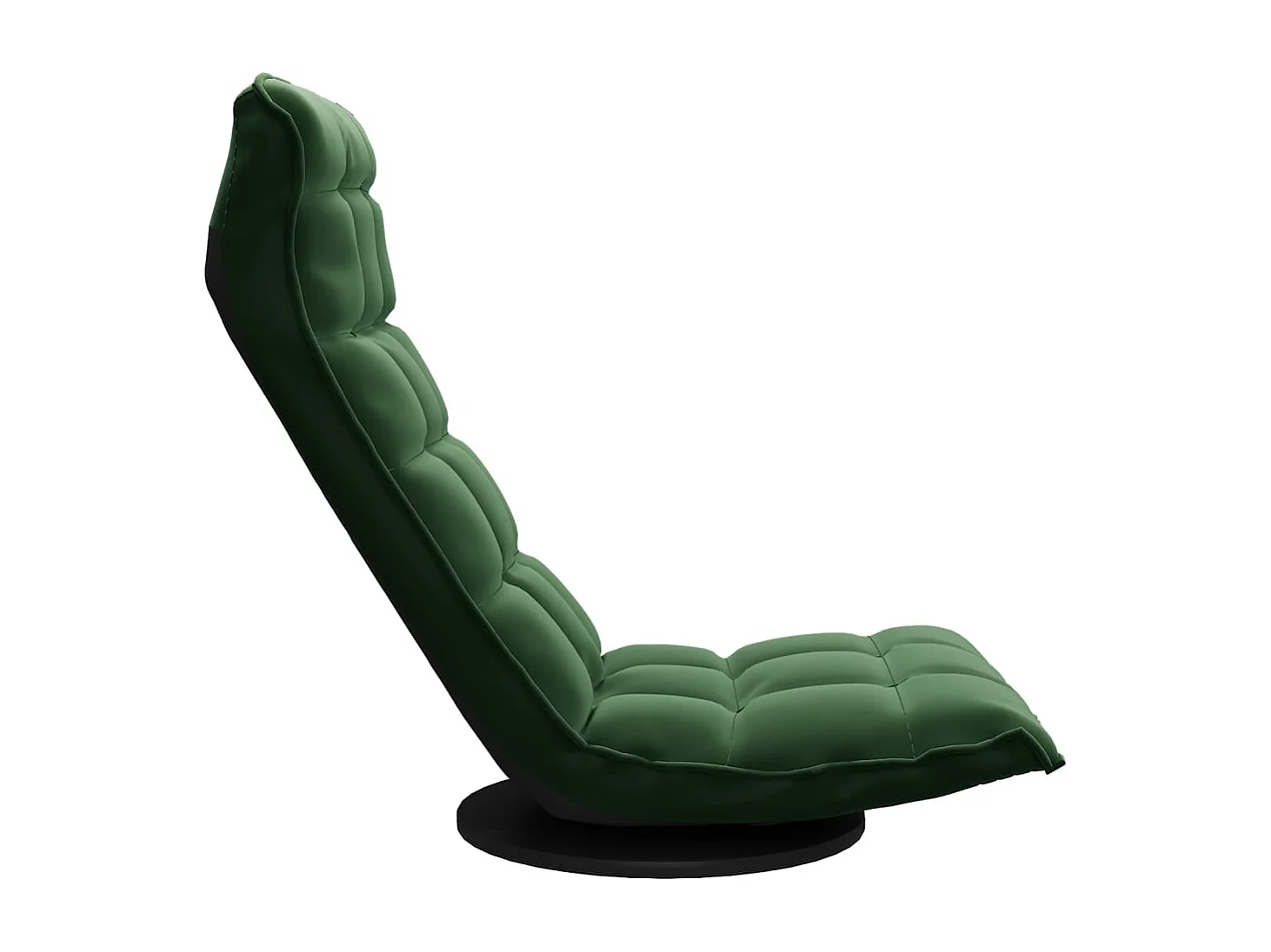 Chaise de sol pivotante Vert foncé Velours