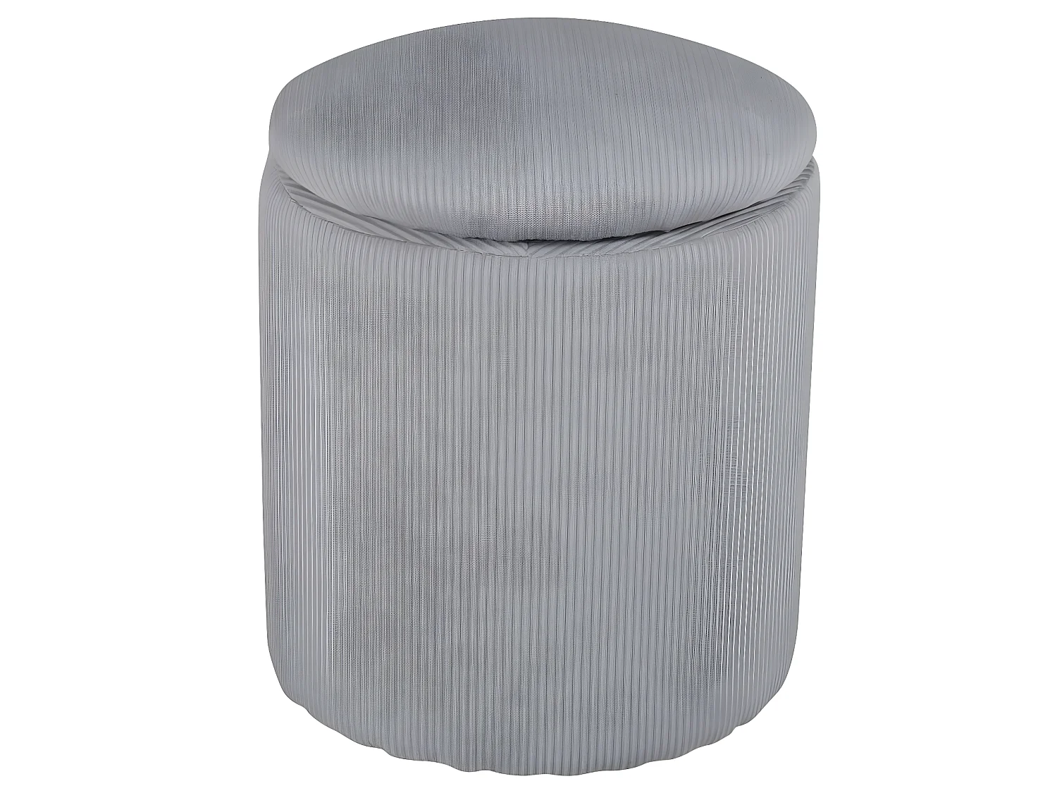 Pouf Limpen 32x32x40 cm Velours côtelé Gris