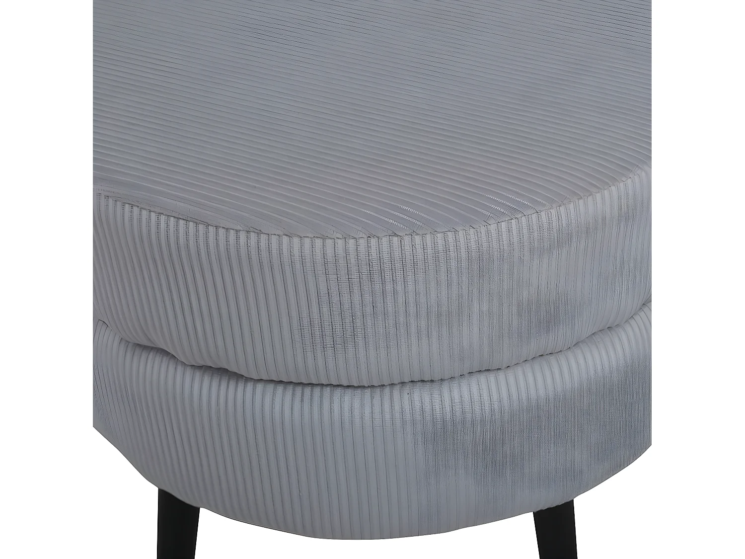 Pot Pouf Ø40cm Samt grau.