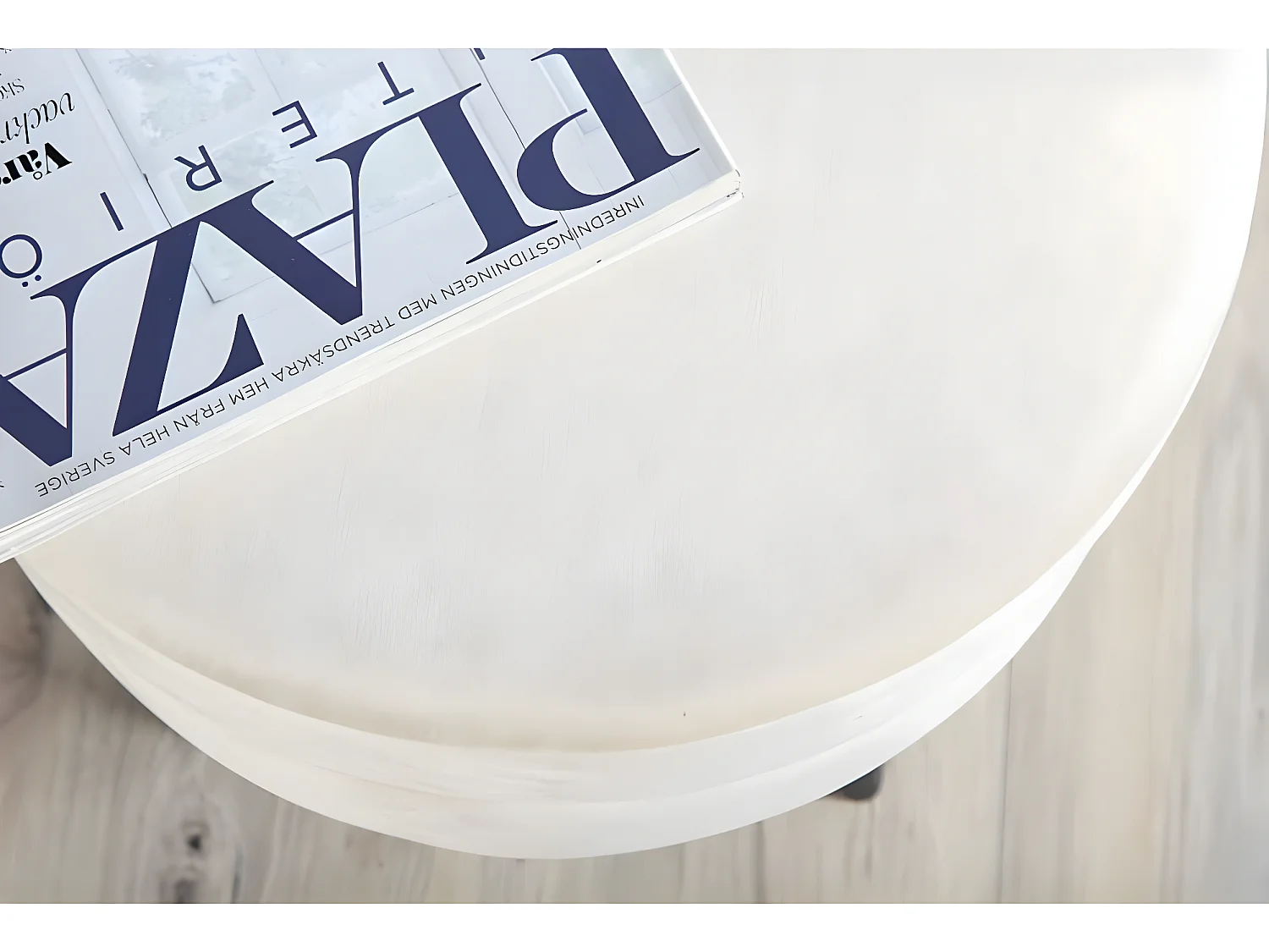 Pot poef Ø40cm velours beige.