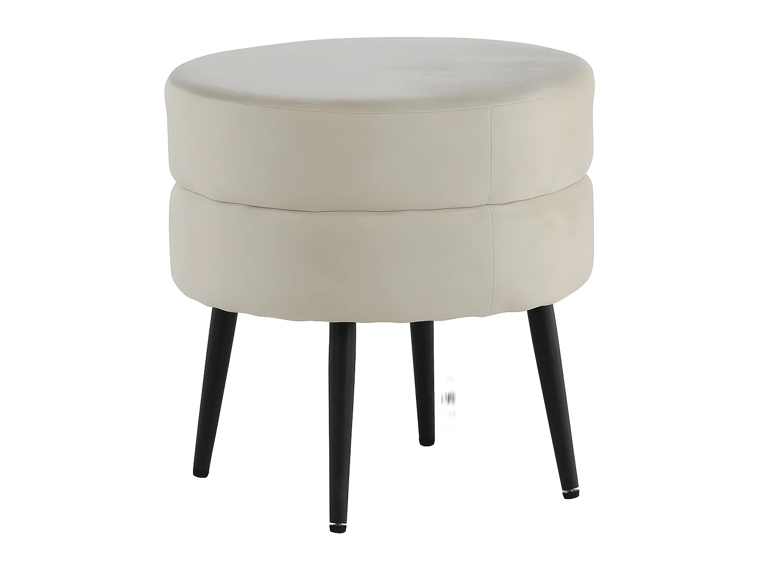 Pot poef Ø40cm velours beige.