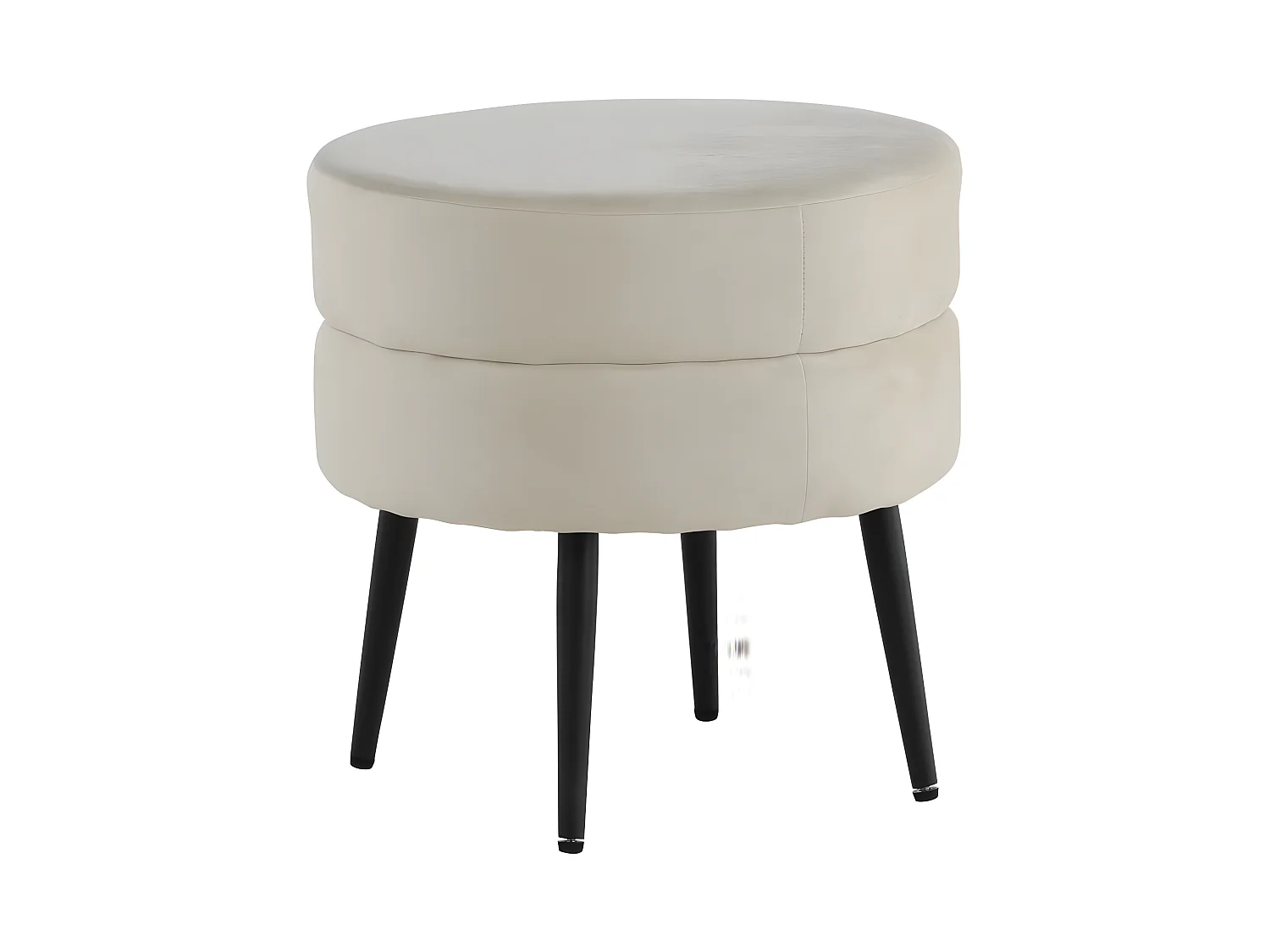 Pot poef Ø40cm velours beige.