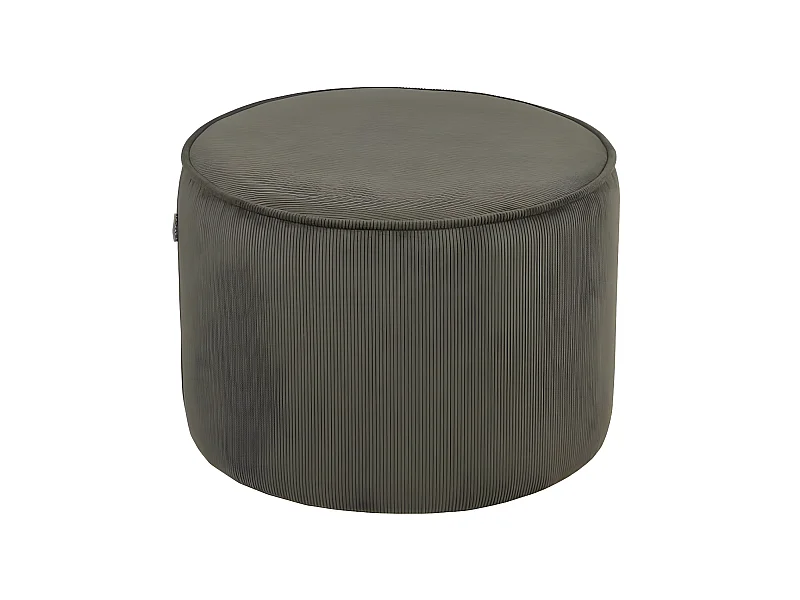 Poef Tibo 55x55x40 cm ribstof legergroen