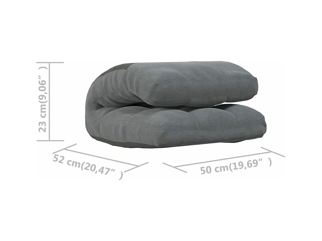 Chaise pliable de sol Gris clair Tissu