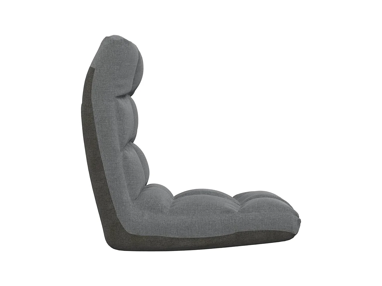 Chaise pliable de sol Gris clair Tissu