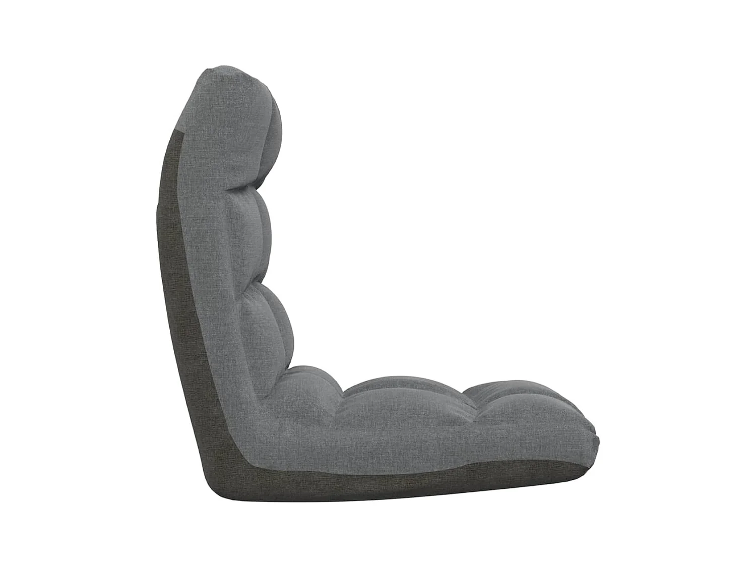 Chaise pliable de sol Gris clair Tissu