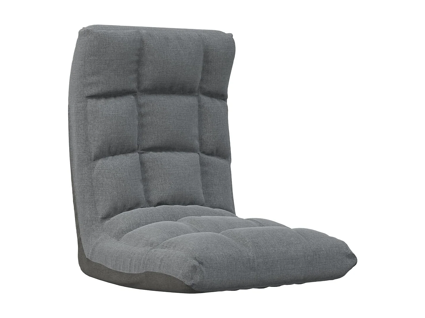 Chaise pliable de sol Gris clair Tissu