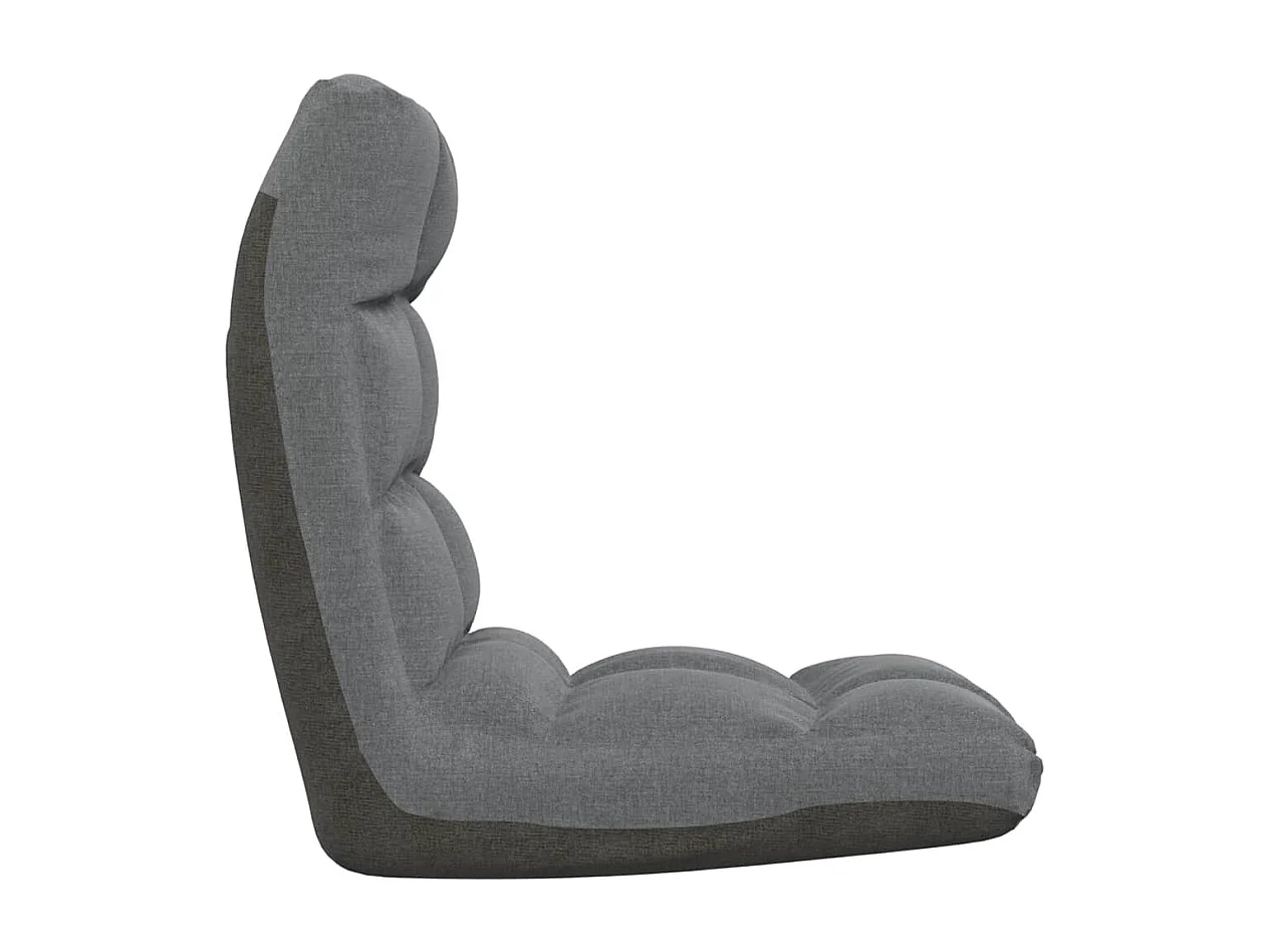 Chaise pliable de sol Gris clair Tissu