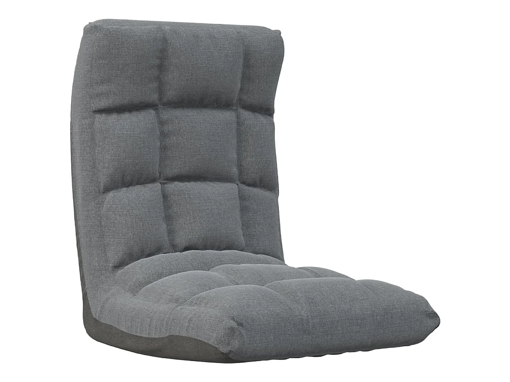 Chaise pliable de sol Gris clair Tissu