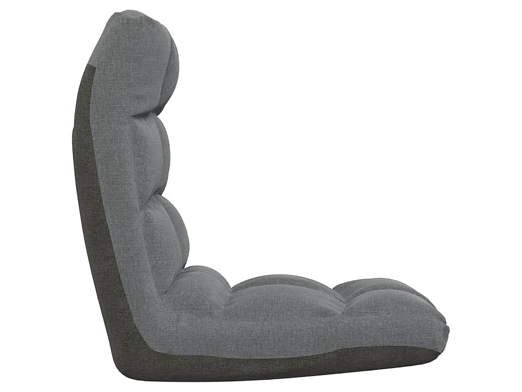 Chaise pliable de sol Gris clair Tissu