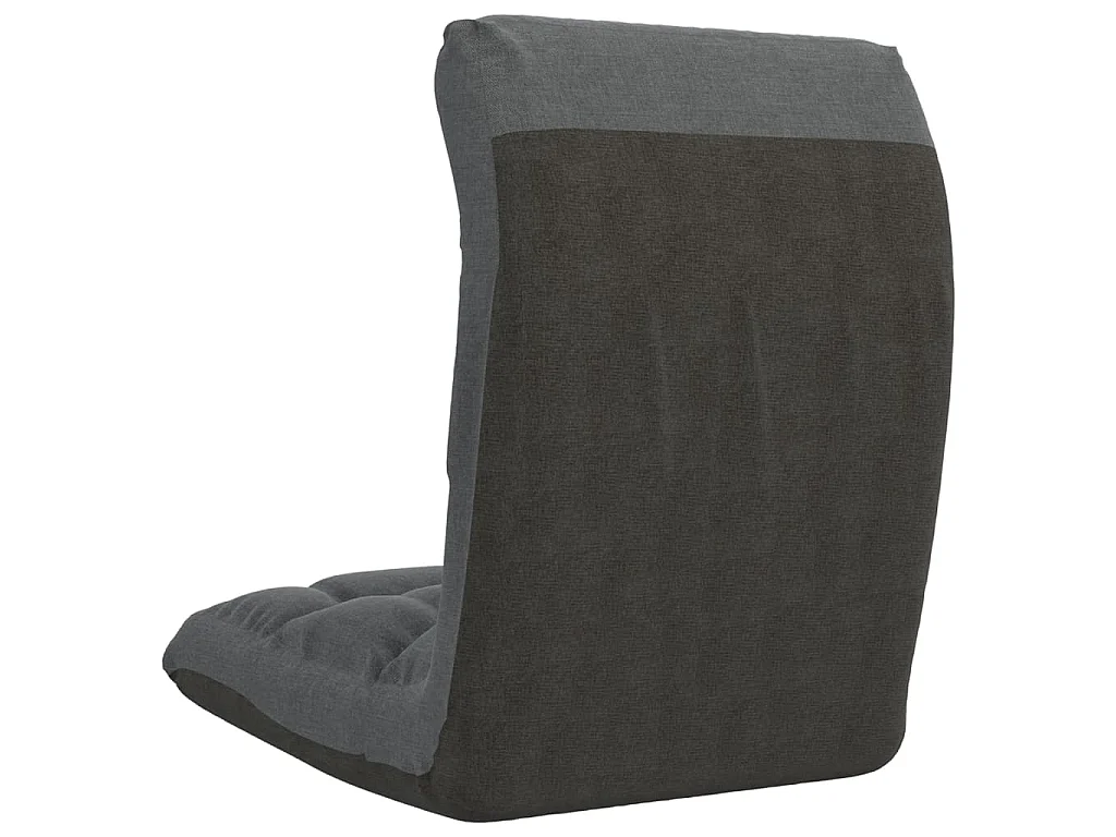 Chaise pliable de sol Gris clair Tissu