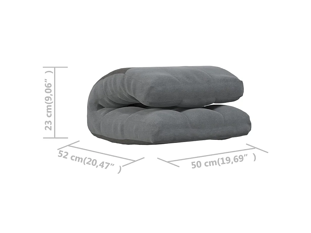 Chaise pliable de sol Gris clair Tissu
