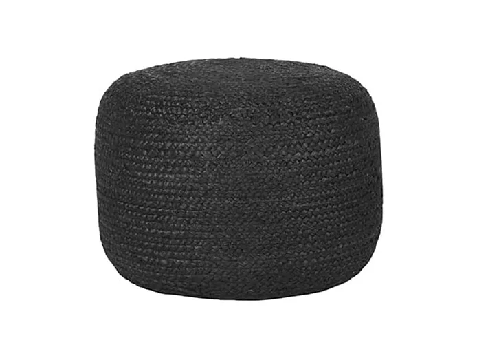 Pouf Jute 50x35 cm Noir